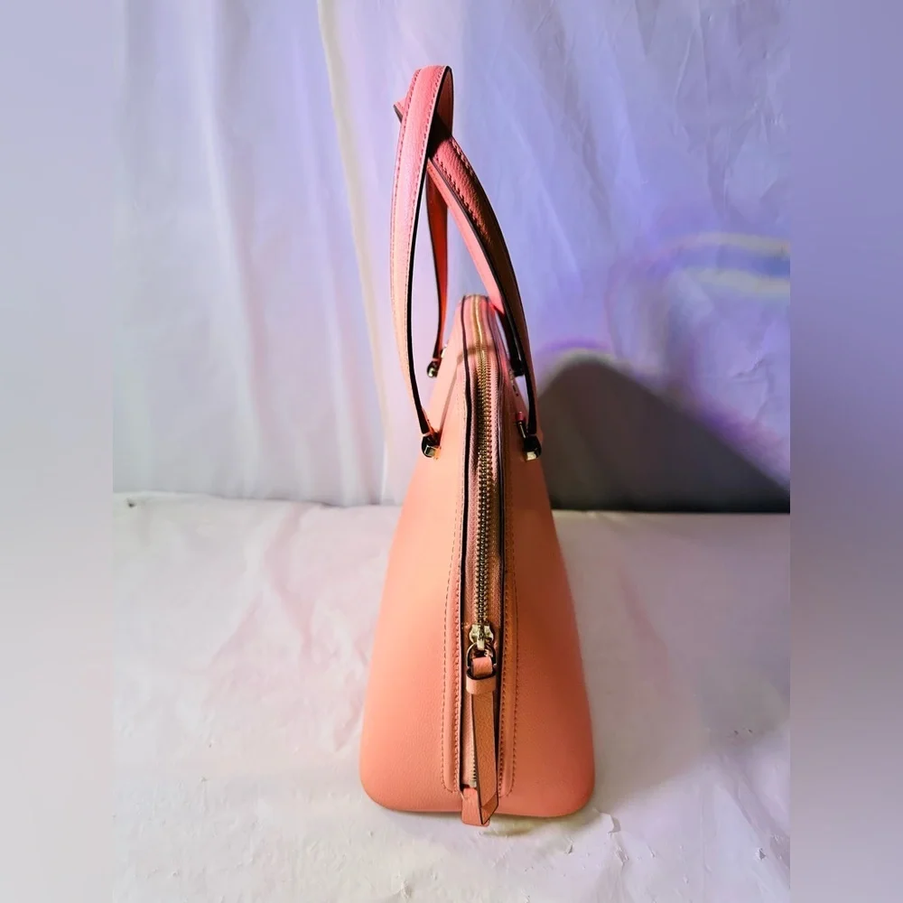 kate spade Coral Pink Leather Dome Tote